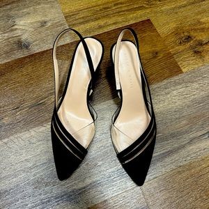 Black Katie and Kelly kitten heel pump